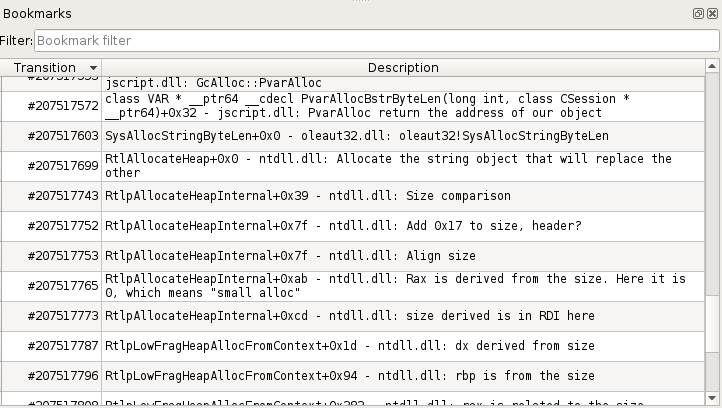 Bookmarks view screenshot